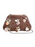America & Beyond Brown Women's Crochet Shell Clutch One size - photo 5