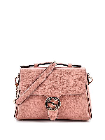 Gucci Interlocking Top Handle Bag Leather Small (view 1)