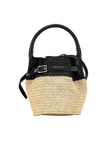 Céline Woven Raffia Nano Bucket Bag (view 1)