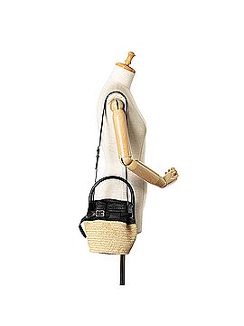 Céline Woven Raffia Nano Bucket Bag (view 2)