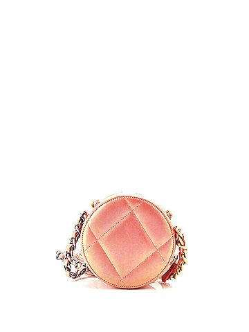 Chanel 19 Round Clutch with Chain Quilted Iridescent Calfskin (view 2)
