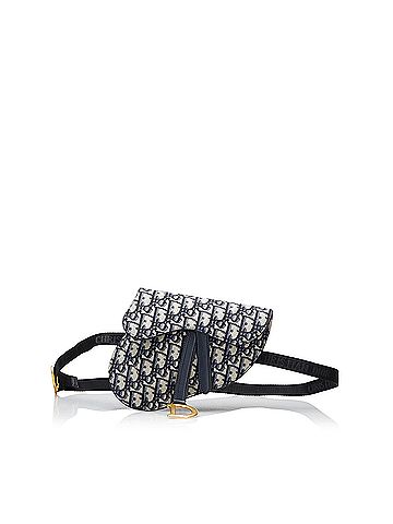 Dior Oblique Canvas Saddle Belt Bag (view 1)