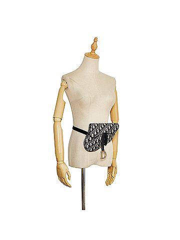 Dior Oblique Canvas Saddle Belt Bag (view 2)