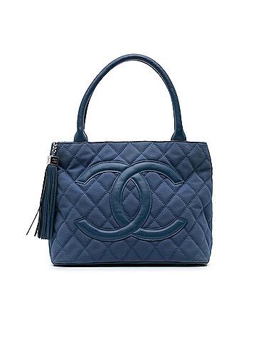 Chanel Quilted Canvas and Caviar Tassel Tote (view 1)