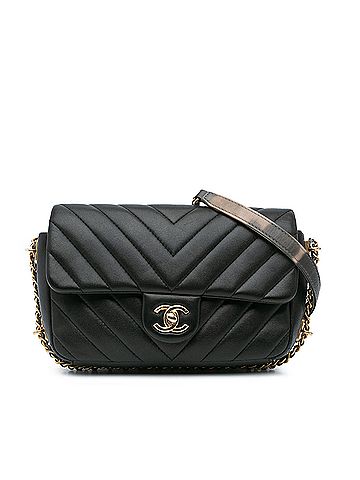 Chanel Mini Rectangular Chevron Lambskin Chain Around Flap (view 1)