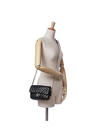 Chanel Mini Rectangular Chevron Lambskin Chain Around Flap (view 2)