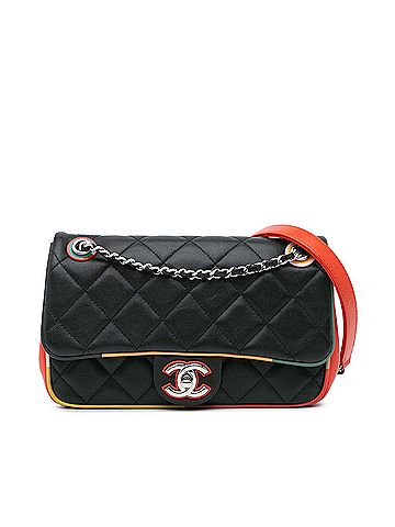 Chanel Small Quilted Lambskin Plexiglass Cuba Color Flap (view 1)
