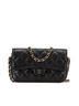 Chanel 100% Leather Black Caviar Quilted Phone Holder Wallet on Chain One size - photo 1