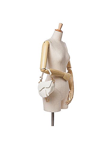 Dior Mini Oblique Canvas Saddle Bag (view 2)