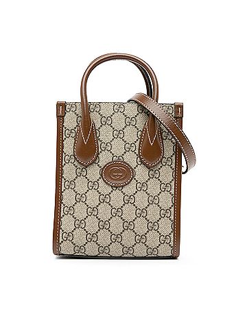 Gucci Mini GG Supreme Interlocking G Satchel (view 1)