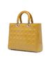 Dior 100% Patent Leather Yellow Large Patent Cannage Lady Dior One size - photo 3