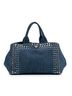 Prada 100% Denim Blue Large Denim Canapa Bijoux Satchel One size - photo 1