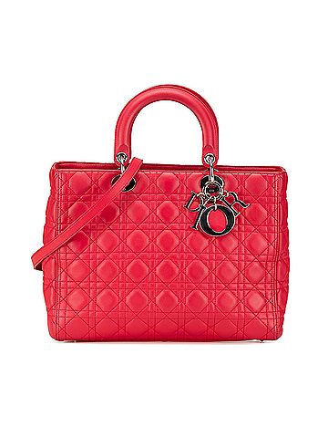 Dior Large Lambskin Cannage Lady Dior (view 1)