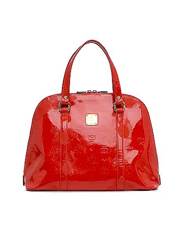MCM Visetos Patent Handbag (view 1)