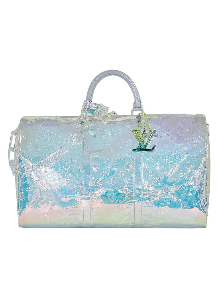 Louis Vuitton 100% Synthetic White Monogram Prism Keepall Bandouliere 50 One size - photo 1