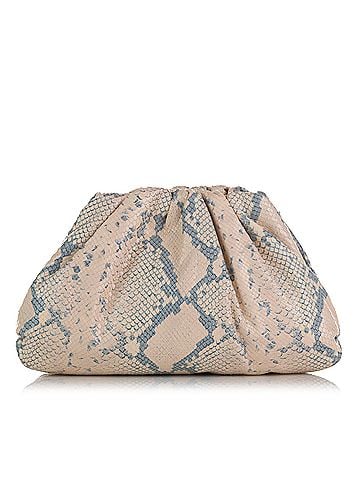 Bottega Veneta Teen Python Print Goatskin Pouch (view 1)