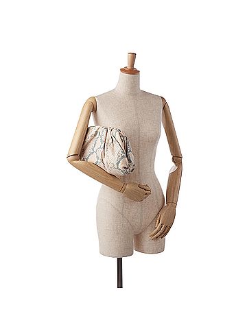 Bottega Veneta Teen Python Print Goatskin Pouch (view 2)