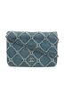 Chanel 100% Denim Blue Frayed Denim Wallet On Chain One size - photo 1