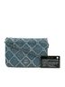 Chanel 100% Denim Blue Frayed Denim Wallet On Chain One size - photo 10