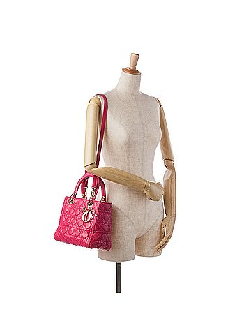 Dior Medium Lambskin Cannage Lady Dior (view 2)