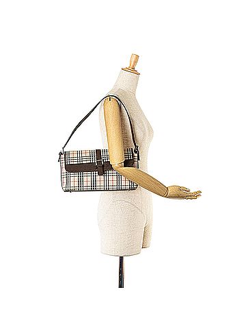 Burberry House Check Canvas Shoulder Bag (view 2)