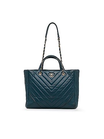 Chanel CC Chevron Calfskin Statement Shopping Tote (view 1)
