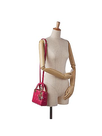 Dior Mini Lambskin Cannage Lady Dior (view 2)