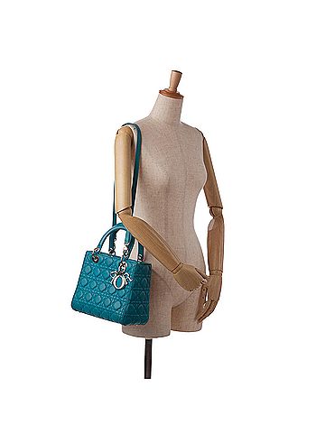 Dior Medium Lambskin Cannage Lady Dior (view 2)