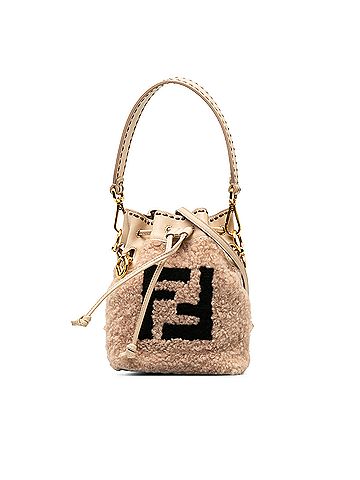 Fendi Shearling Mini Mon Tresor Bucket Bag (view 1)