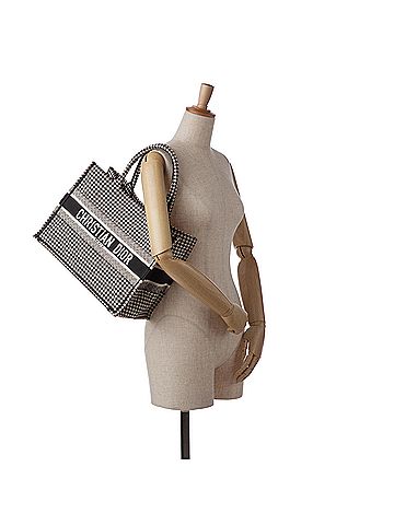Dior Medium Houndstooth Book Tote (view 2)