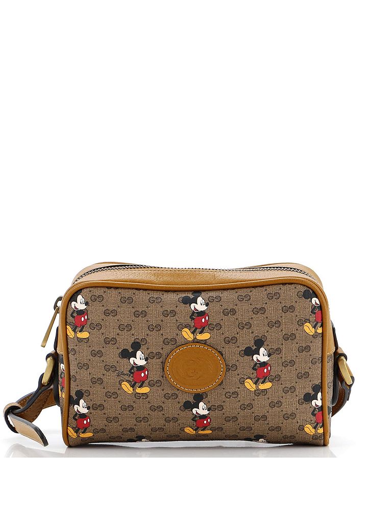 Gucci 100% Coatead Canvas Brown Disney Mickey Mouse Shoulder Bag Printed Mini GG Coated Canvas Mini One size - photo 1