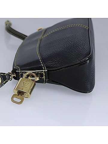 Louis Vuitton Suhari Black Leather Clutch Bag (view 2)