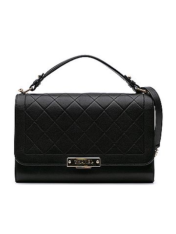 Chanel Large Quilted Calfskin Label Click Flap (view 1)
