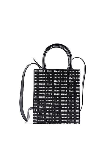 Céline Vertical Cabas Tote All Over Logo Print Leather Mini (view 1)