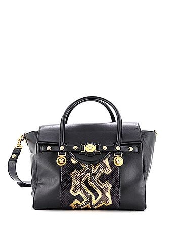 Versace Signature Bag Leather with Python Large (view 1)