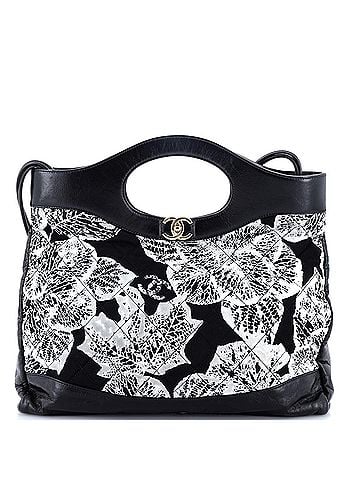 Chanel 31 Shopping Bag Quilted Printed Cotton and Calfskin Large (view 1)