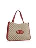 Gucci Brown Red Horsebit 1955 Tote GG Canvas with Leather Medium One size - photo 3
