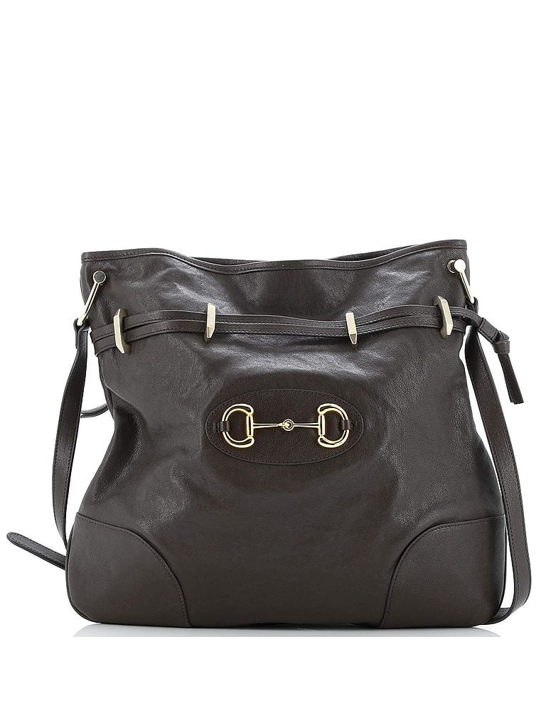 Gucci 100% Leather Brown Horsebit 1955 Messenger Bag Leather Large One size - photo 1