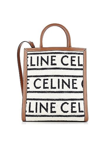 Céline Vertical Cabas Tote Logo All Over Textile Small (view 1)