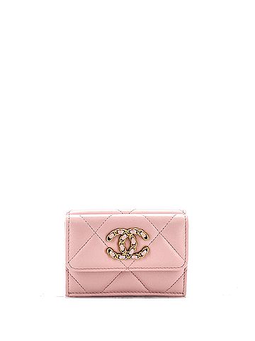 Chanel 19 Trifold Flap Wallet Quilted Lambskin Small (view 1)
