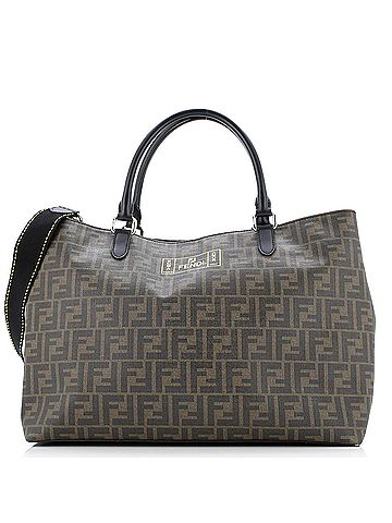 Fendi Roma Amor Shopping Tote Zucca Coated Canvas Medium (view 1)