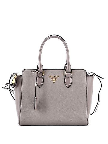 Prada Convertible Tote Saffiano with Soft Calf Small (view 1)