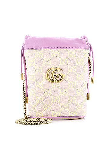 Gucci GG Marmont Bucket Bag Matelasse GG Canvas Mini (view 1)