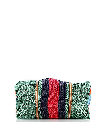Gucci Interlocking G Web Tote Raffia Medium (view 2)
