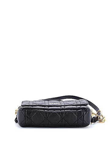 Christian Dior Caro Flap Double Pouch Crossbody Bag Cannage Quilt Calfskin (view 2)