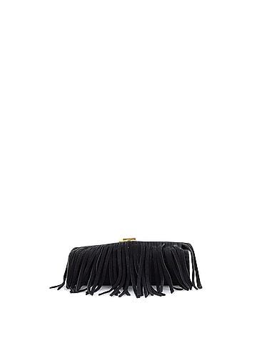 Saint Laurent Classic Monogram Fringe Crossbody Bag Suede Small (view 2)
