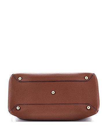 Burberry Banner Tote Leather and House Check Canvas Medium (view 2)