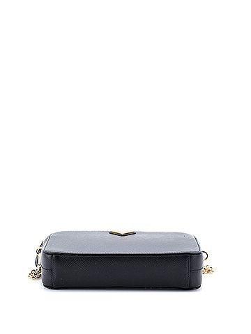 Prada Double Zip Wallet on Chain Crossbody Saffiano Leather Mini (view 2)