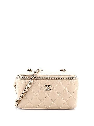 Chanel Tiny CC Link Vanity Case with Chain Quilted Caviar Small (view 1)