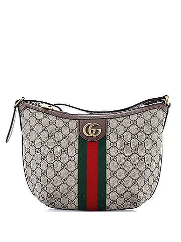 Gucci Ophidia Half Moon Hobo GG Coated Canvas Small (view 1)